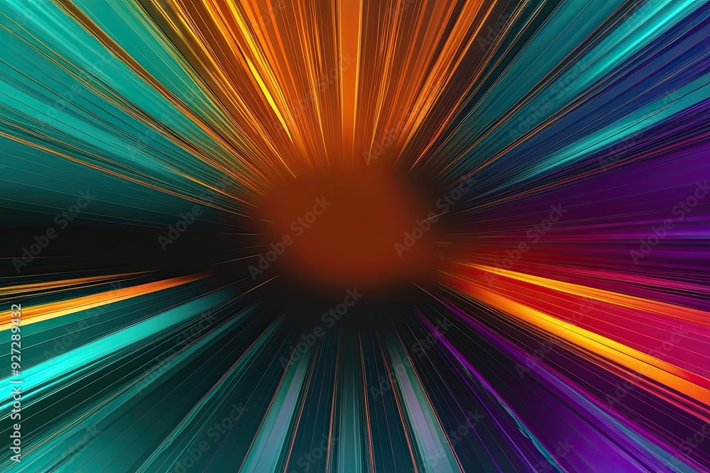 Vivid Gradient Layering Background in Teal, Orange, and Purple with Radiant Color Blends and Black Field