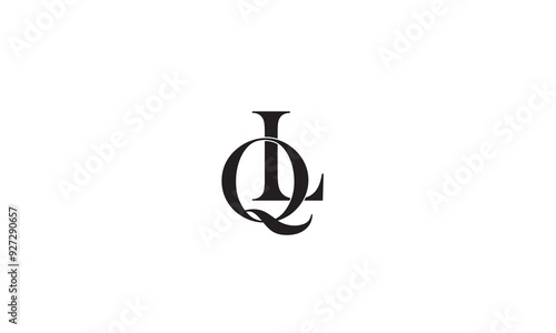 QL, LQ, L, Q Abstract Letters Logo Monogram