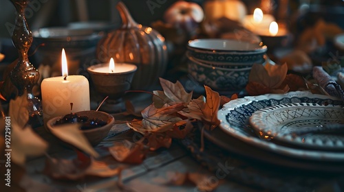 Cozy Boho Style Autumn Tabl...
