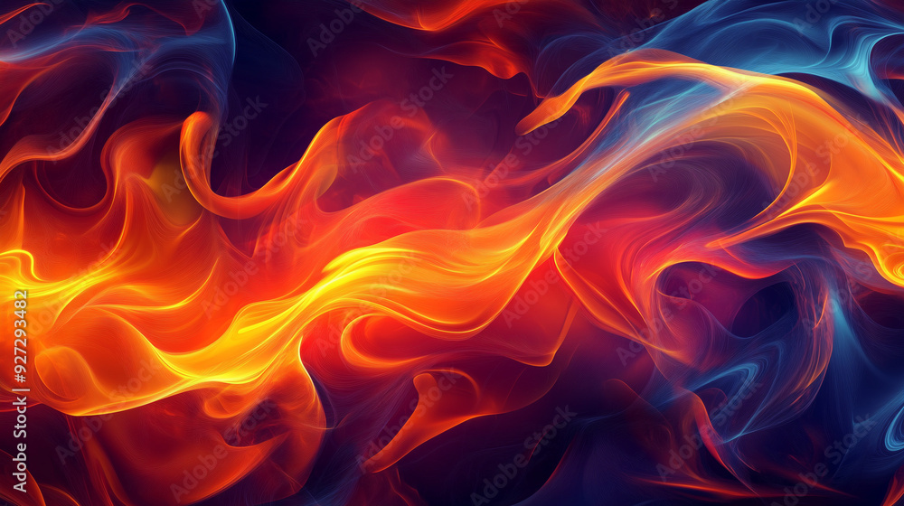 Abstract_vector_fire_with_swirling_fluid_shapes Abstract_vector_fire_with_swirling_fluid_shapes