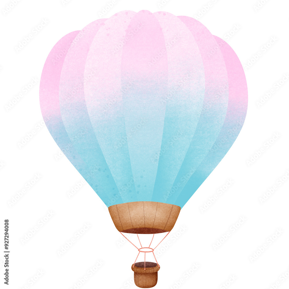 Fototapeta premium hot air balloon in pastel colors. 