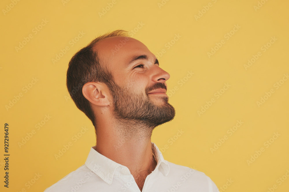 Obraz premium A close up of a man's face with her eyes closed