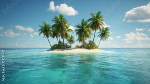 Tropical Paradise: Serene Island Escape with Turquoise Waters