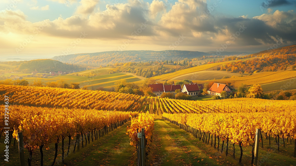 Fototapeta premium Hungarian_countryside_during_autumn