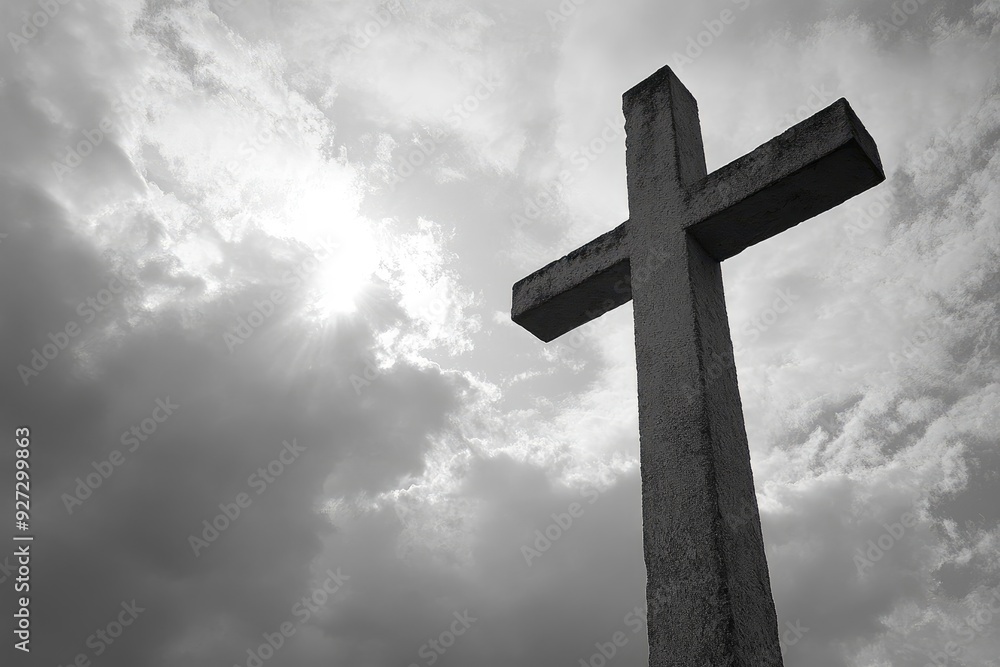 cross against the sky , ai cross against the sky , ai