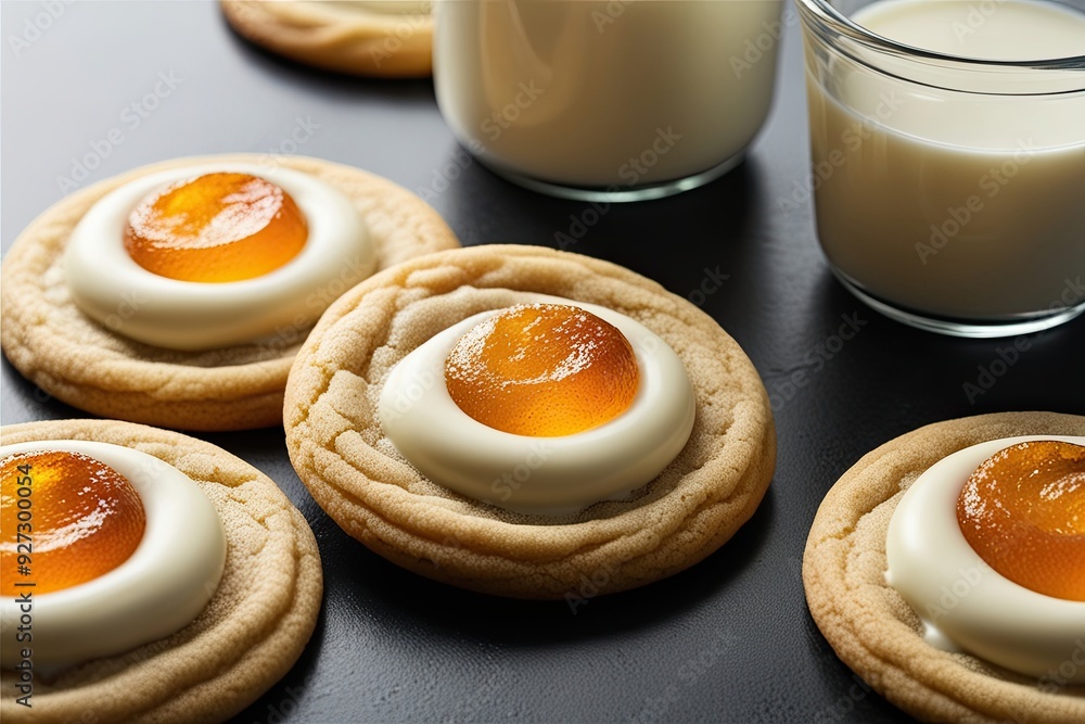 Luxury White Chocolate Cookie Close-Up on Minimalist Background Luxury White Chocolate Cookie Close-Up on Minimalist Background