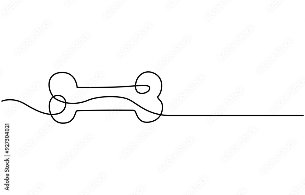 Continuous one line drawing of bone. simple human bone line art vector illustration. Bone toy for dog line art, Continuous one line drawing of bone. simple human bone line art vector illustration. Bone toy for dog line art,