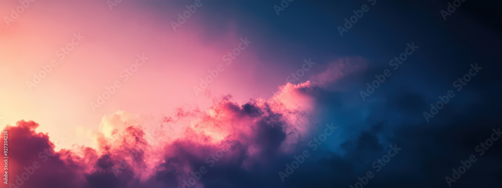 A beautiful sky with pink and blue clouds A beautiful sky with pink and blue clouds