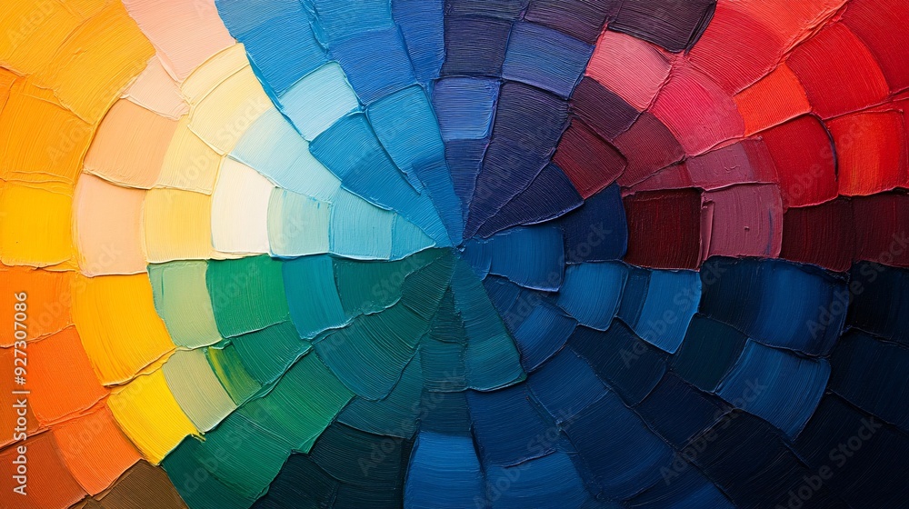 Abstract Rainbow Color Palette Painting Abstract Rainbow Color Palette Painting