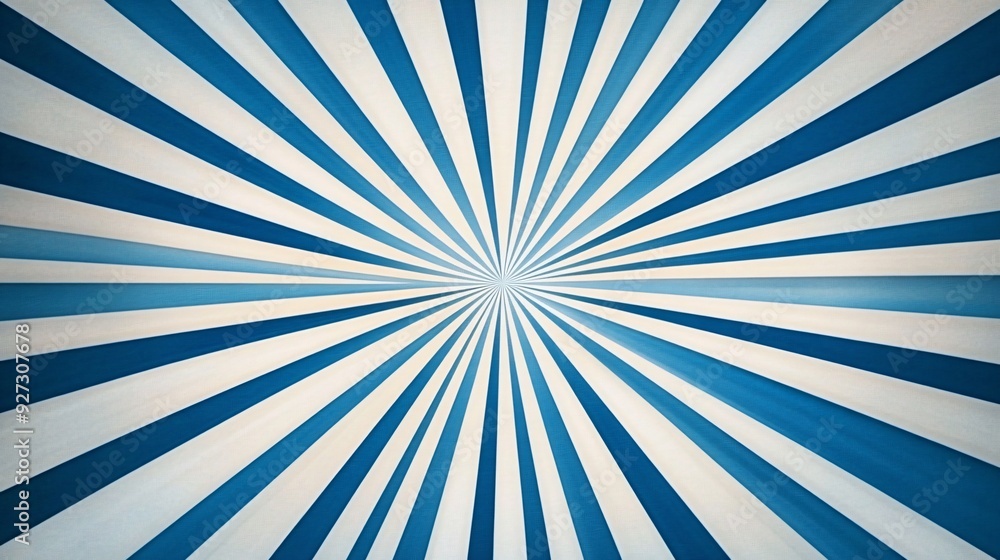 Fototapeta premium Blue and White Radial Abstract Background