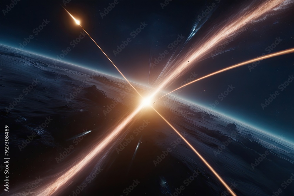 3D Comets Gliding Through Space in Brilliant 6K Luminous Trails and Breathtaking Celestial Scenery 3D Comets Gliding Through Space in Brilliant 6K Luminous Trails and Breathtaking Celestial Scenery
