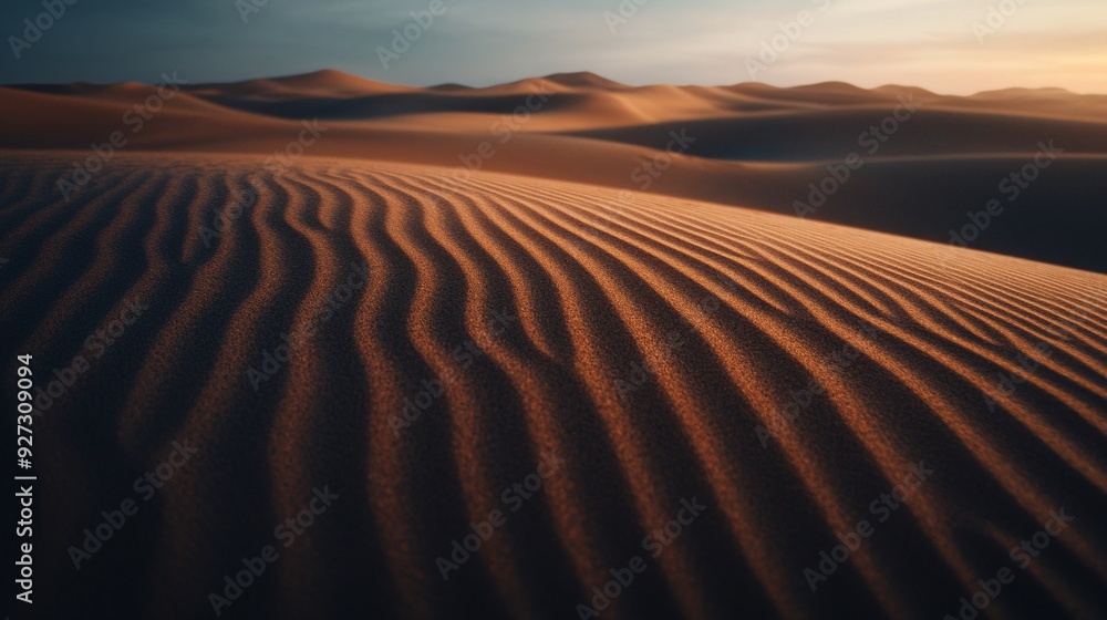 Naklejka premium Desert Sand Dunes at Sunset