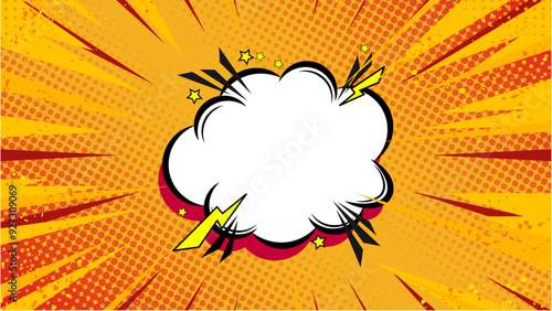 yellow comic background with Comic Explosion and comment box. red background for book, business sign, and symbol and posters for sale, deals, discount and offer funky background. red background 