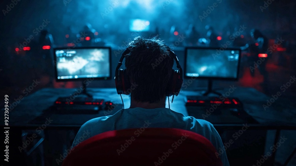 Gamer at eSports Tournament Gamer at eSports Tournament