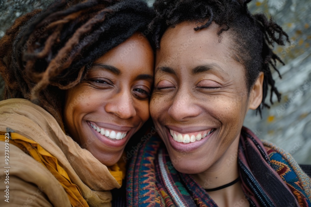 The happiness and love between friends are evident in their smiles and warm expressions, capturing the essence of shared joy and closeness. The happiness and love between friends are evident in their smiles and warm expressions, capturing the essence of shared joy and closeness.