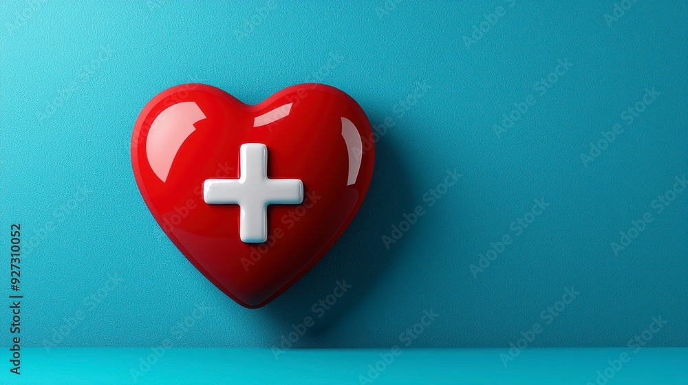 Obraz premium Heart with Plus