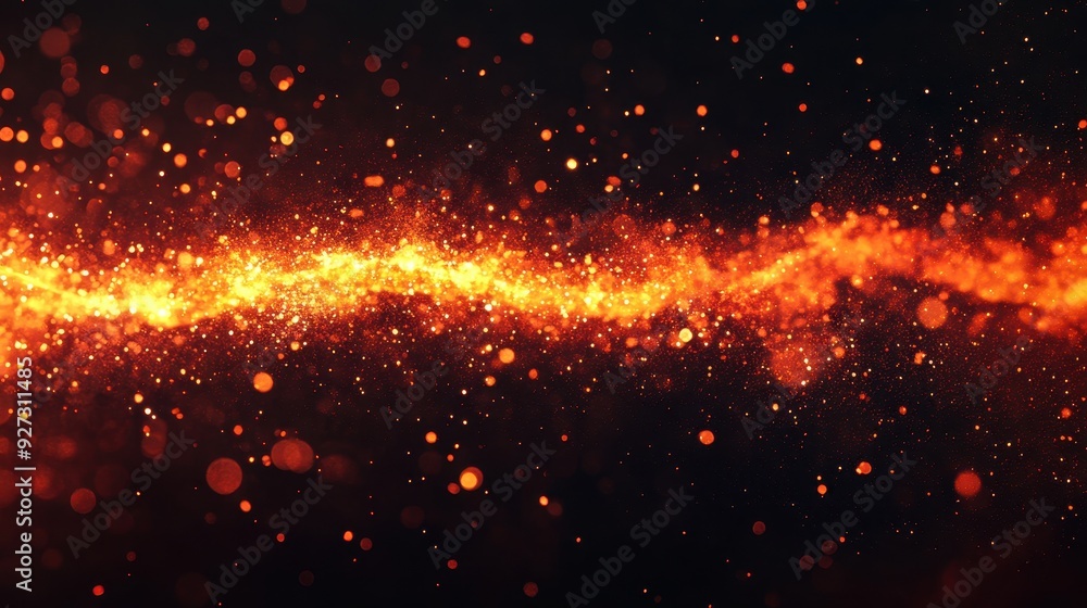 A vibrant abstract background featuring glowing particles resembling fire or stars. A vibrant abstract background featuring glowing particles resembling fire or stars.