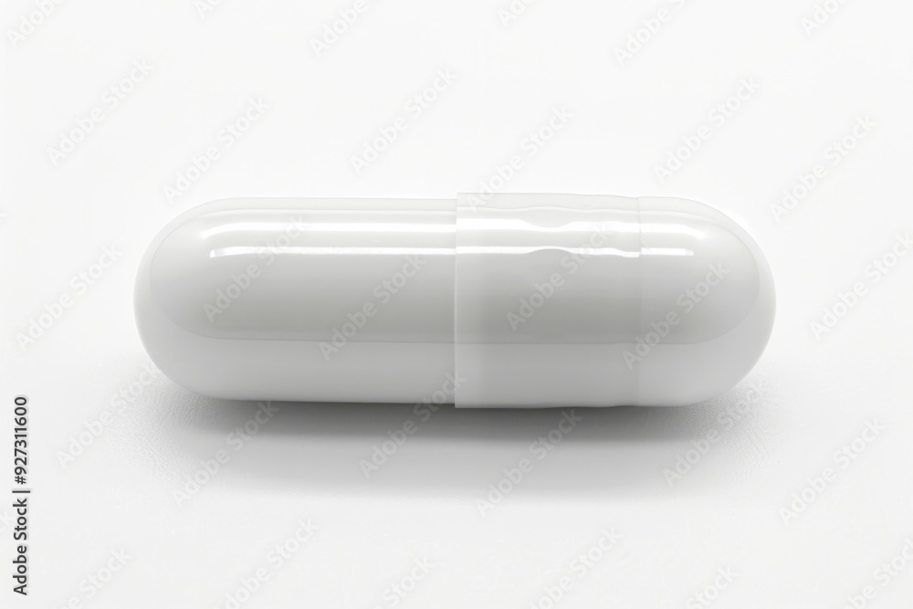 Capsule White. Medicine Pill for Supplementing Vitamins and Drugs Capsule White. Medicine Pill for Supplementing Vitamins and Drugs