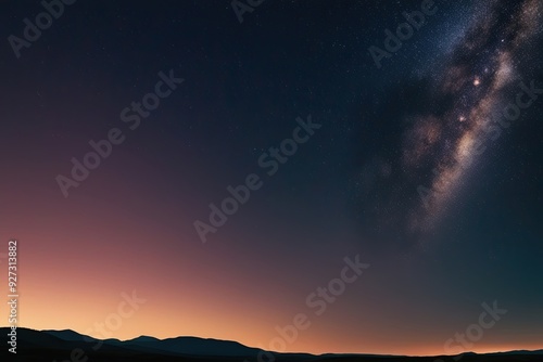 Midnight Navy and Golden Hour Gradient Landscape Backdrop for Celestial Themes