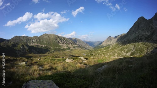 Hiking in the Pyrenees Mountains, Timelapse video