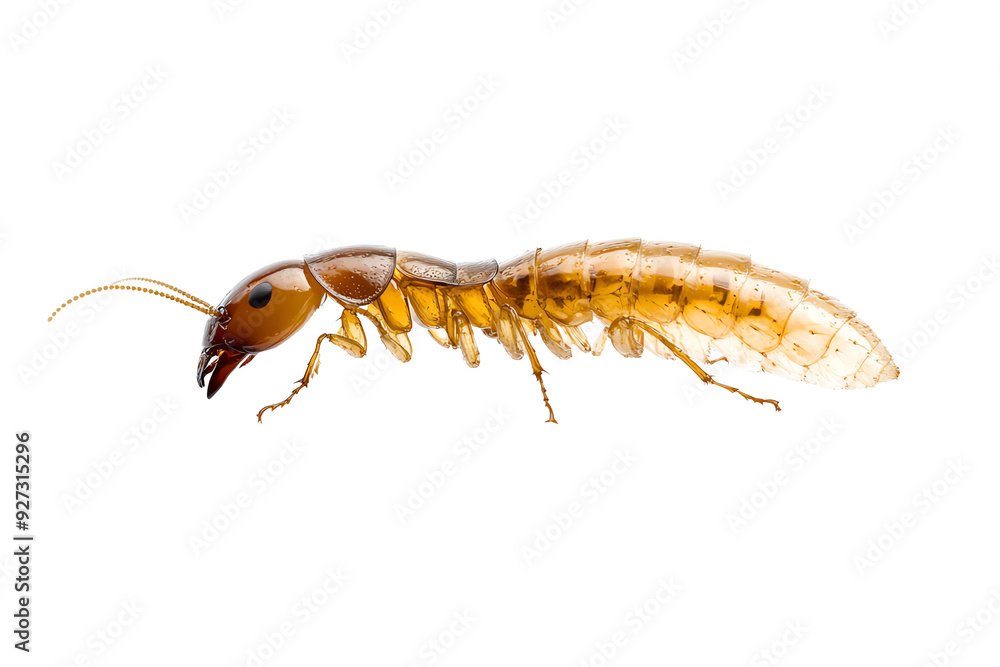 Close-up of a translucent insect showcasing its intricate body structure, ideal for educational or scientific contexts. Close-up of a translucent insect showcasing its intricate body structure, ideal for educational or scientific contexts.