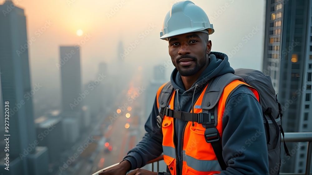 Safety Risks in Industrial Progress: African American Engineer Facing Workplace Hazards Safety Risks in Industrial Progress: African American Engineer Facing Workplace Hazards