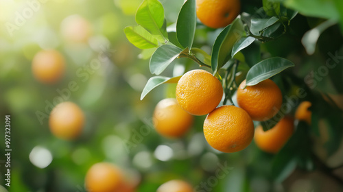 Obraz na płótnie orange tree with fruits w salonie