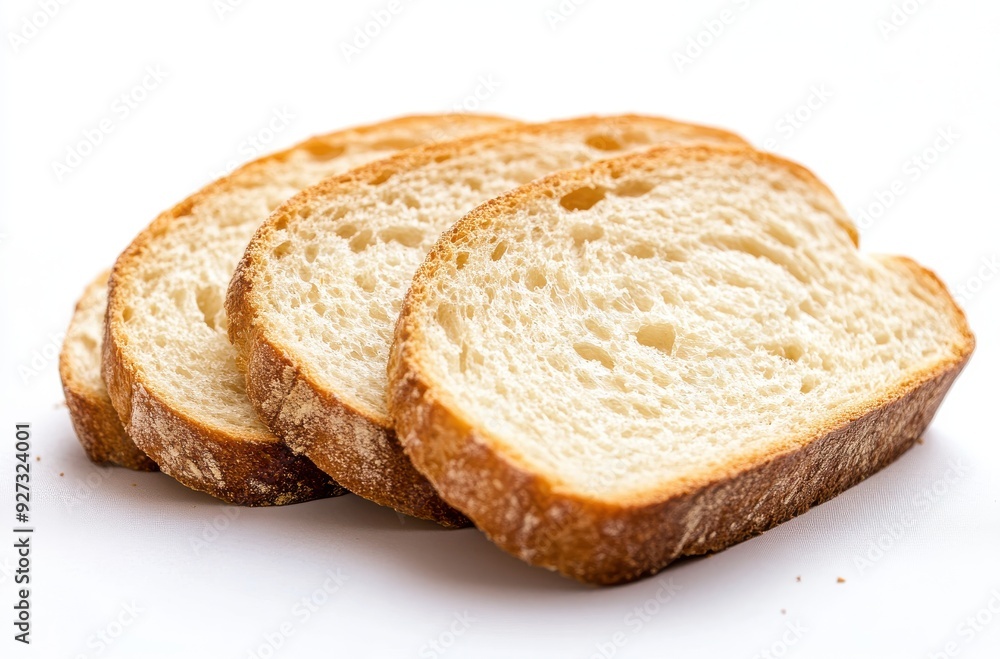 Slices of bread isolated on a white background Slices of bread isolated on a white background