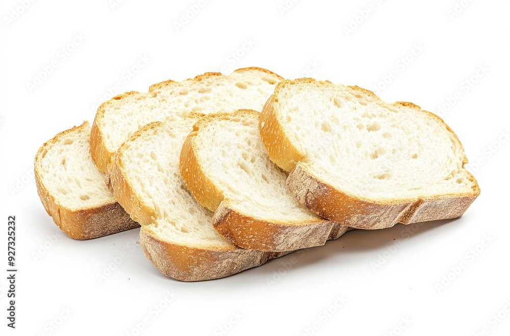 Slices of bread isolated on a white background Slices of bread isolated on a white background