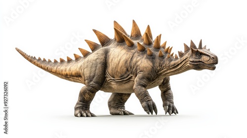 High-quality 3D illustration of a spiked dinosaur, perfect for educational content, science articles, and dinosaur enthusiasts.