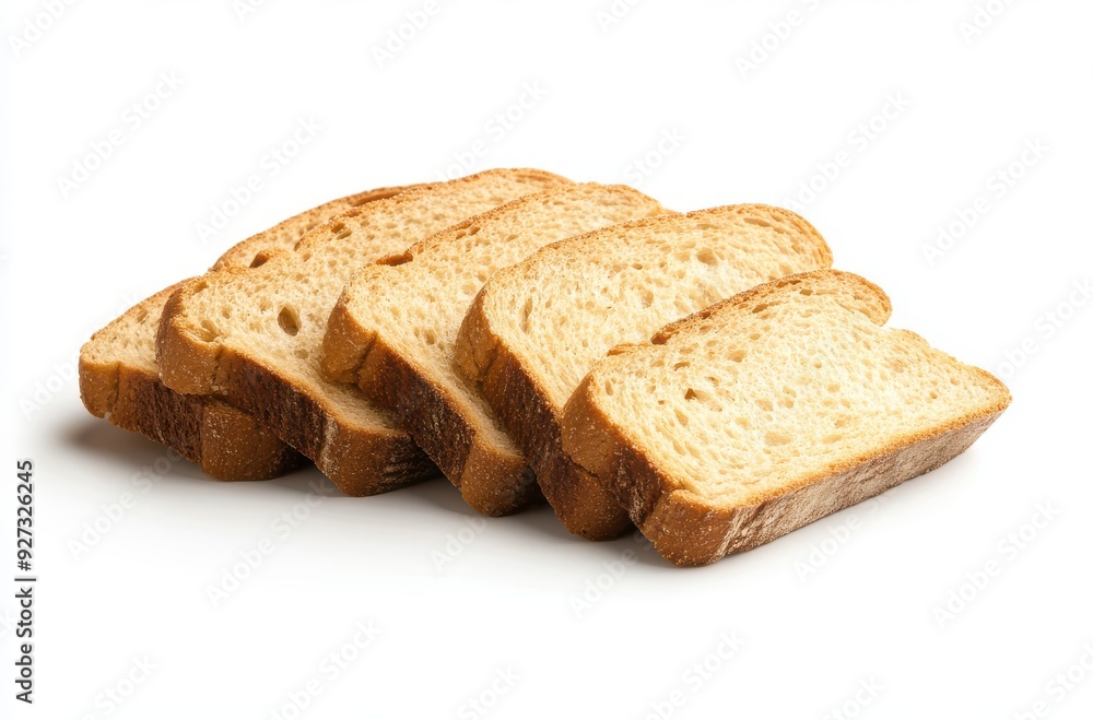Slices of bread isolated on a white background Slices of bread isolated on a white background