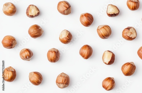 Wallpaper Mural small pile of hazelnuts on a white background Torontodigital.ca