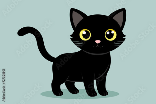 Kitten is a black vector design on a white background