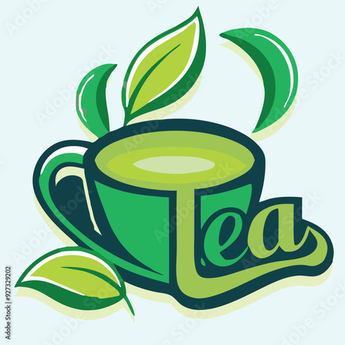 Green Tea vector logo