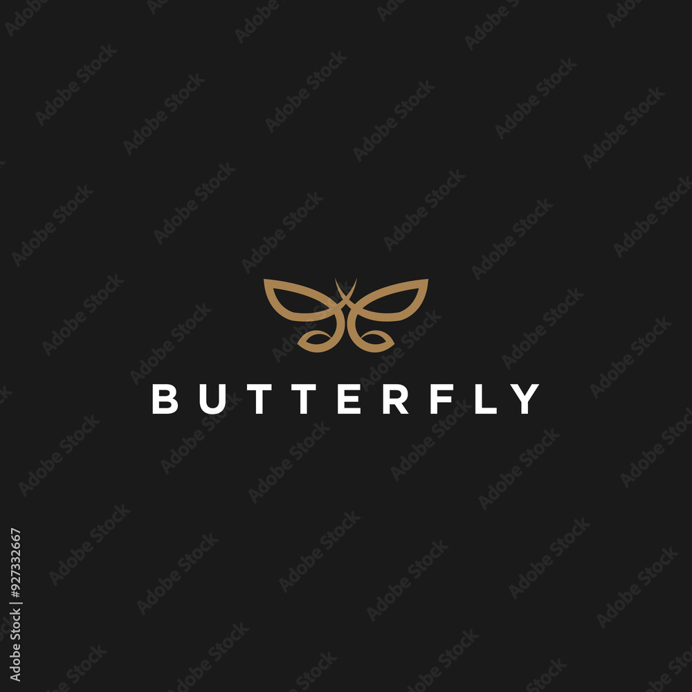 butterfly logo vector line outline monoline icon illustration, elegant and simple geometric insect butterfly logo vector line outline monoline icon illustration, elegant and simple geometric insect