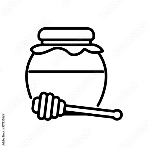 honey icon vector in line style