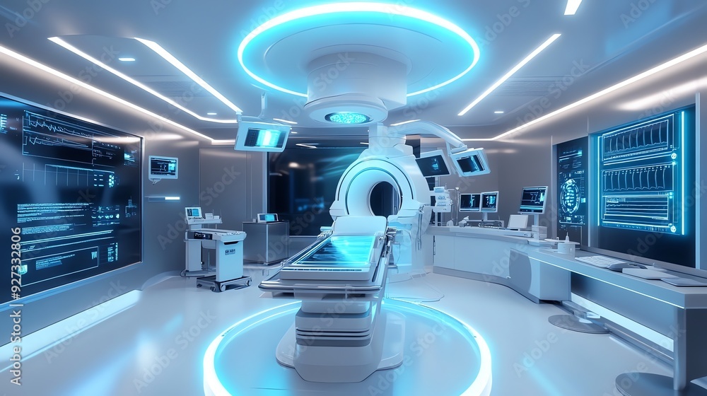 Modern Operating Room with Futuristic Technology Modern Operating Room with Futuristic Technology