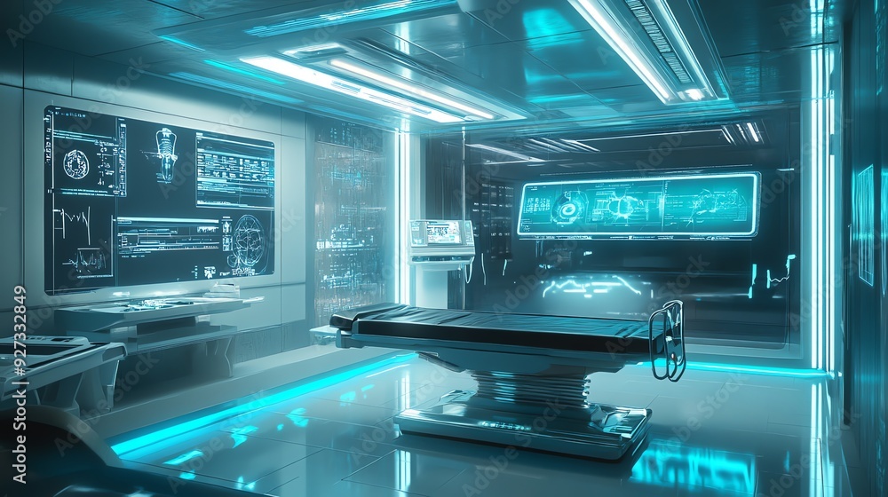 Futuristic Medical Room Interior Futuristic Medical Room Interior