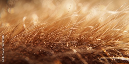 macro shot blonde hair blur background