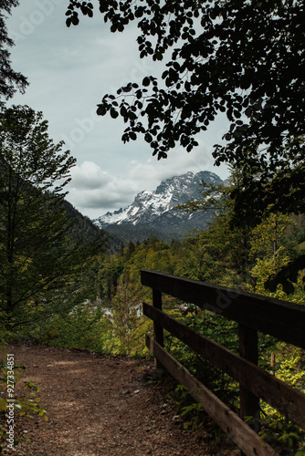wooden bridge in the mountains
