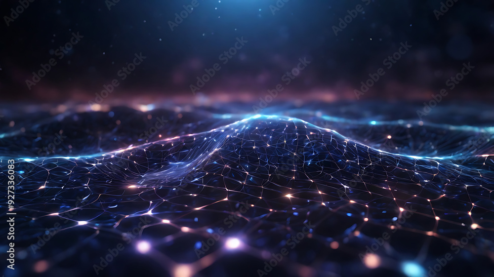 Technological Blue Lines And Black Background Technological Blue Lines And Black Background