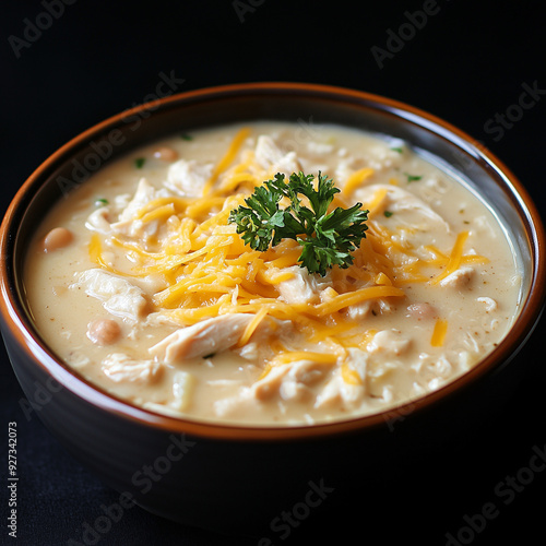 white chicken soup