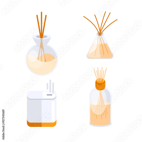 Aromatic diffusers and electronic air freshener spreading fragrance and eliminating unpleasant odors