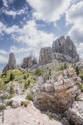 cinque torri in dolomites  photo