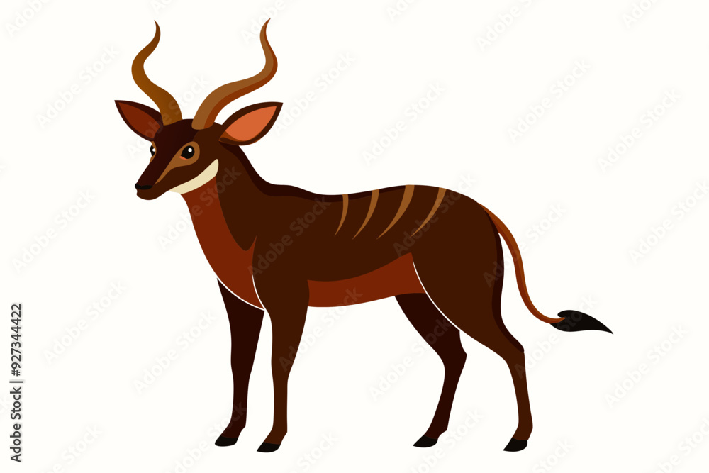 saola vector style on a white background saola vector style on a white background