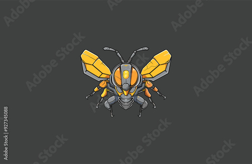 bee robot design vector illustration