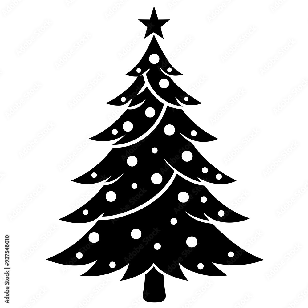 Christmas tree isolated silhouette vector illustration Christmas tree isolated silhouette vector illustration