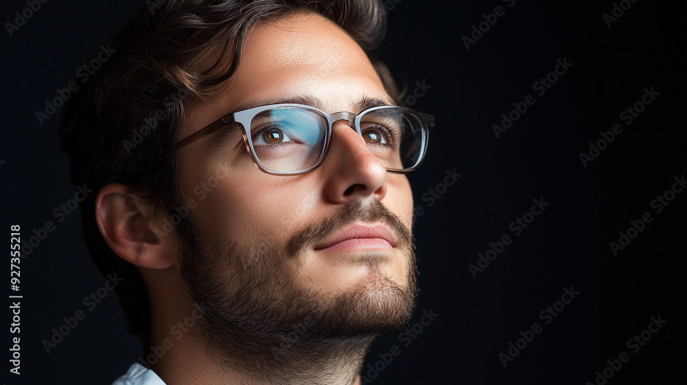 portrait of a man with glasses portrait of a man with glasses