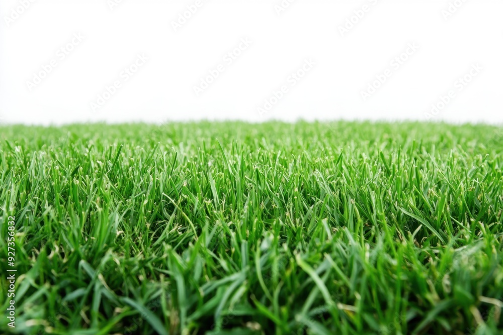 Obraz premium Elegant close-up of a lush, well-maintained lawn under bright daylight