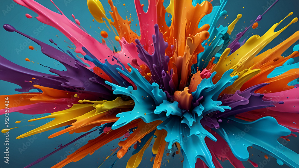 Abstract creative colorful splash 3d background Abstract creative colorful splash 3d background